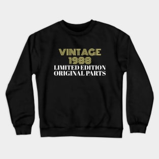 Vintage 1988 Limited Edition Original Parts Crewneck Sweatshirt